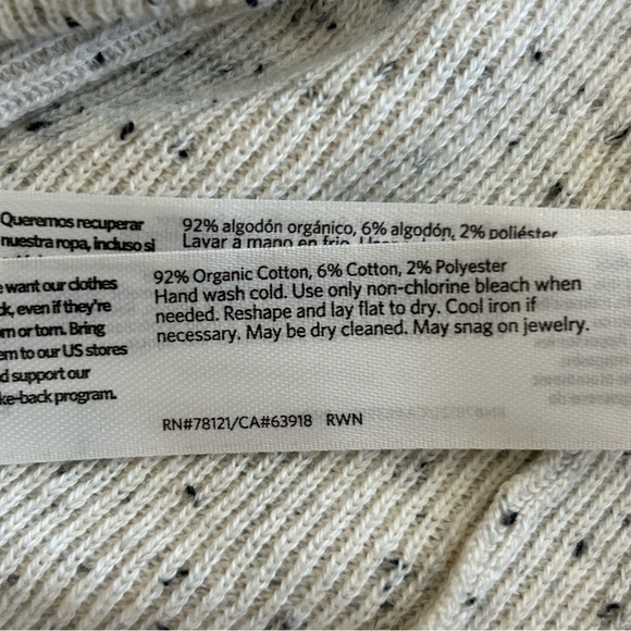 SALE Eileen Fisher Ivory Organic Cotton Cardigan  Medium - Picture 6 of 6